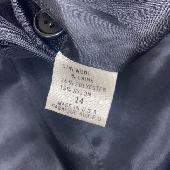 Tahari Arthur S. Levine Women’s 14 Blazer Dark Gray Wool Blend 4-Button Notch La - Picture 5 of 7